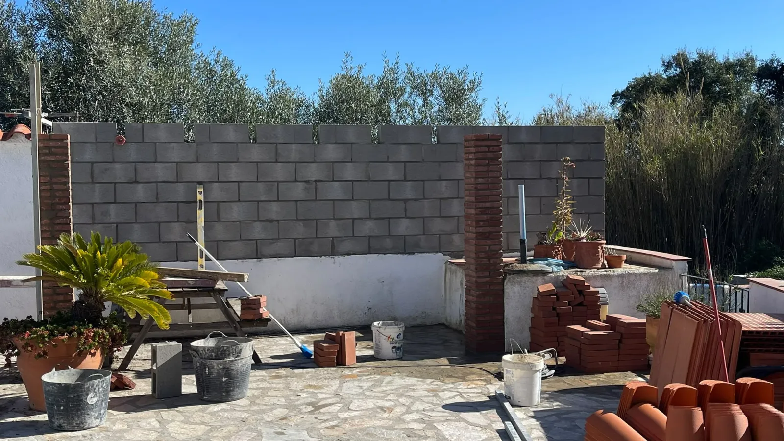 Construcción de pérgola de obra